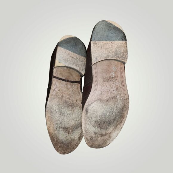 JOHNSTON & MURPHY MADE IN ITALY BROWN LEATHER MENS TASSEL LOAFERS SHOES … - Picture 15 of 16